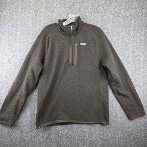 Patagonia Sweater Mens Medium Brown Better Sweater Quarter Zip Fleece Pullover